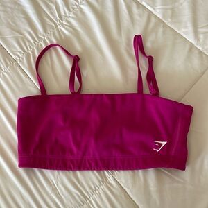 Pink gymshark bandeau bra